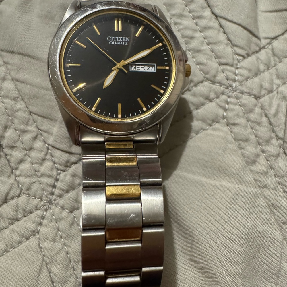 Citizen Men's Silver and Gold Watch